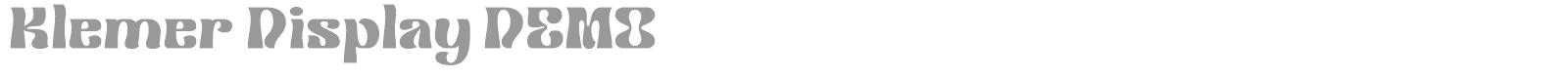 Klemer Display font preview